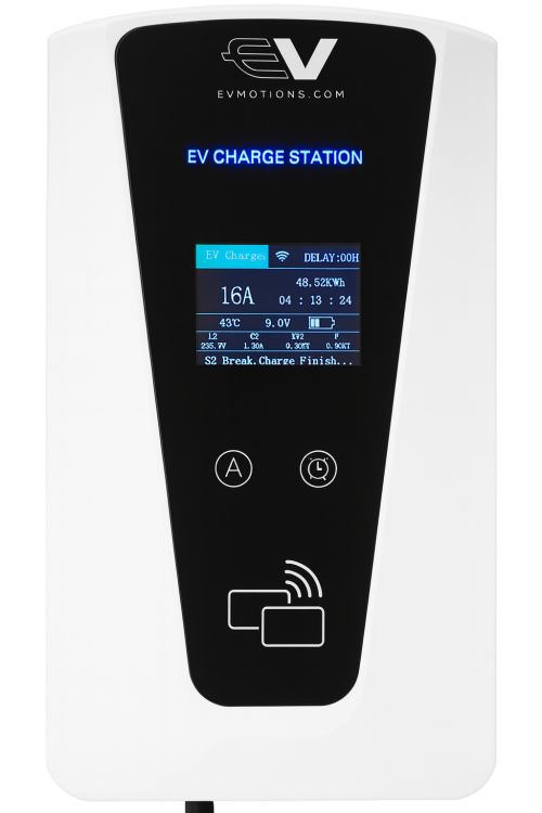 1-EVMOTIONS Delta Smart Wallbox Type2 7.4kw Wi-Fi EV Laadkabel